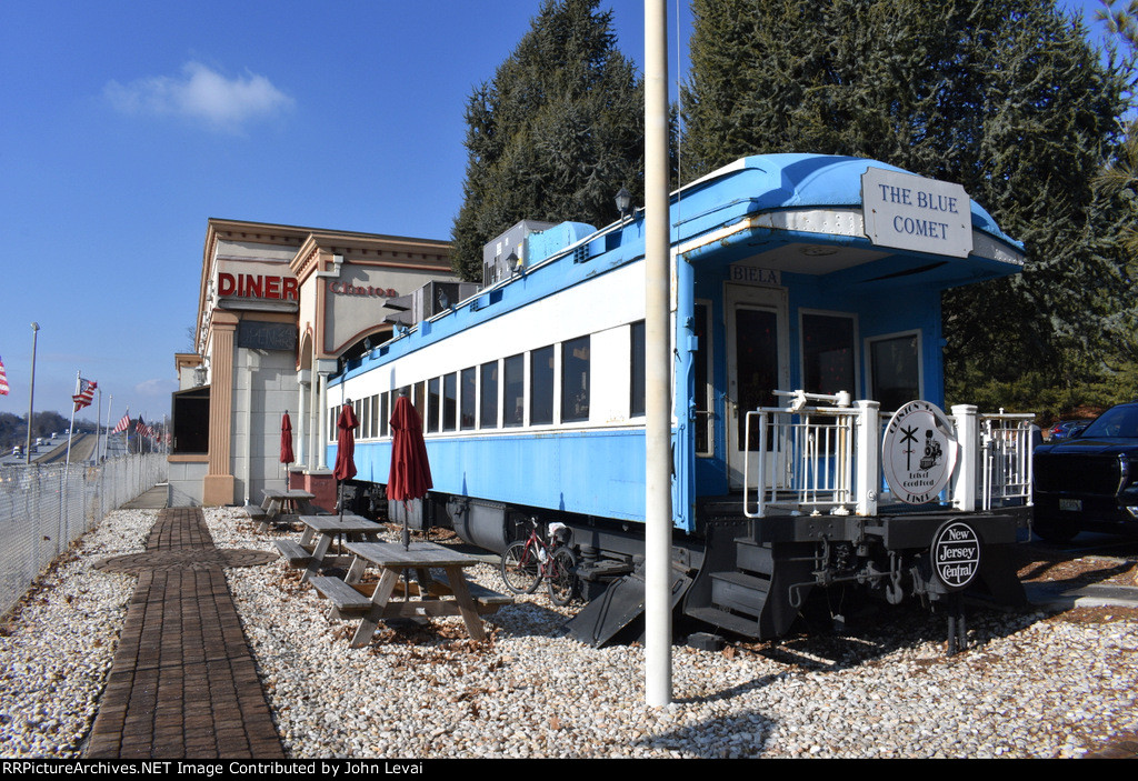 The restored CNJ Blue Comet Car is part of the Clinton Station Diner